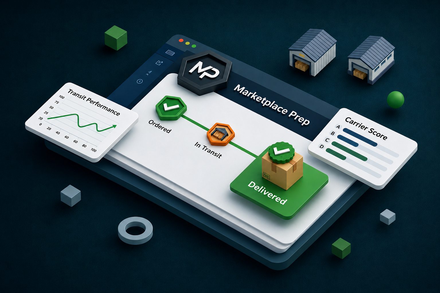 Marketplace Prep DTC fulfillment order tracking dashboard